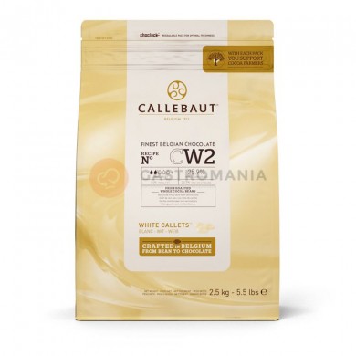 Czekolada belgijska biała Callebaut CW2- 2.5 kg