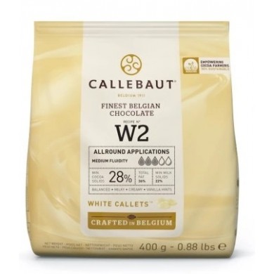 Czekolada belgijska biała Callebaut W2- 400 g