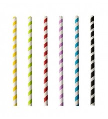 Paper straws mix of colors 8x19.7mm/100pcs.